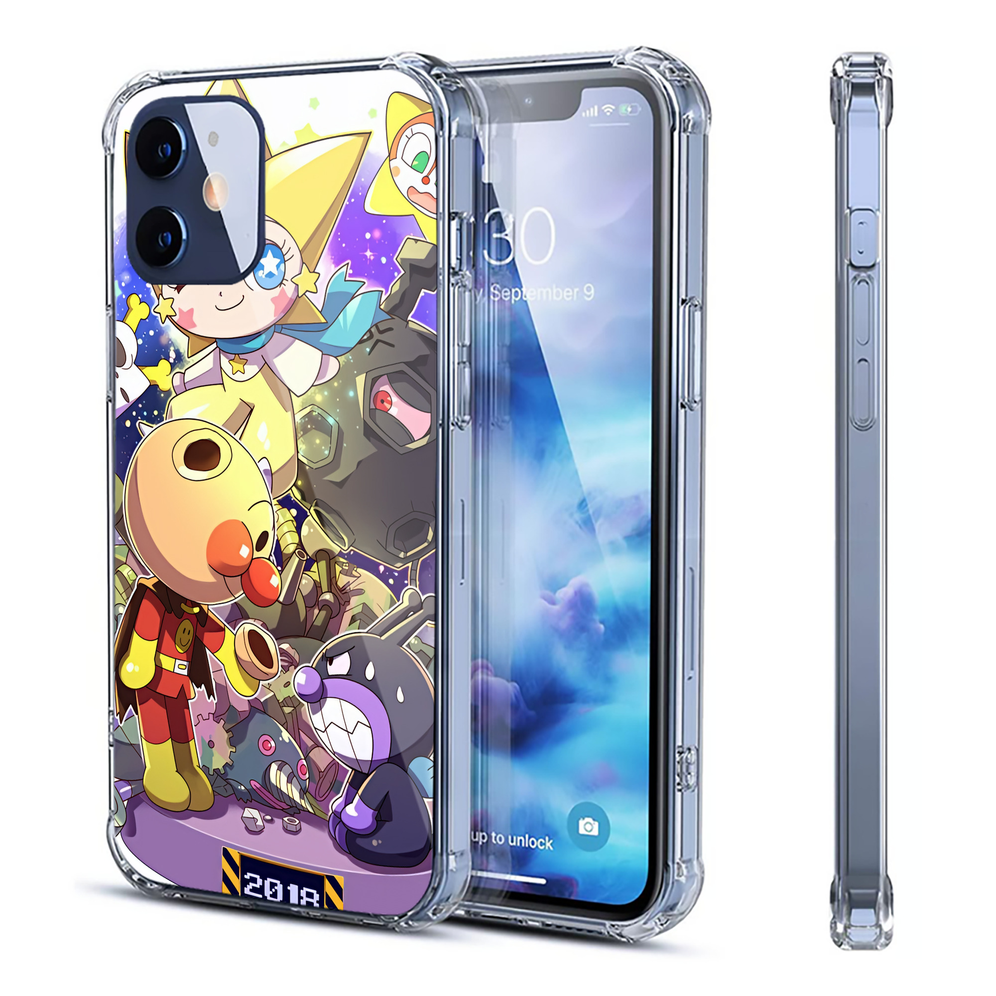 （画像用） アンパンマン Anpanman 【iPhone 12シリーズ対応】透明スマホケース（クリアソフトケース）